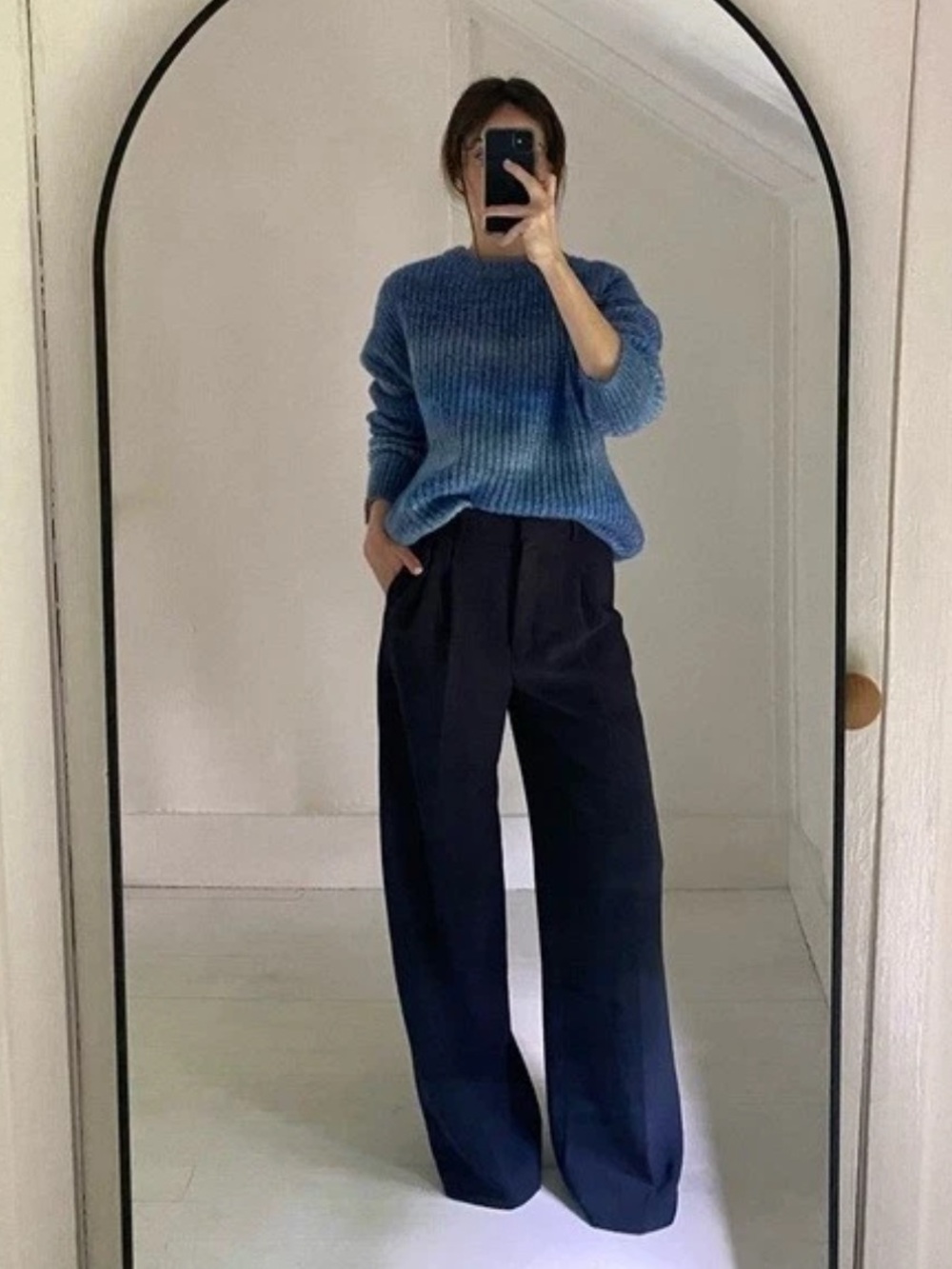RACHEL ZOE Oversized Knit Blue Ombré Sweater!